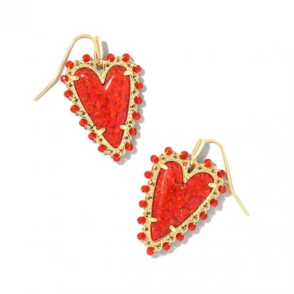 Kendra Scott Ainsley Red Kycera Opal drops